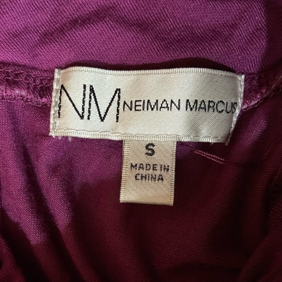 Neiman Marcus Cold Shoulder Beaded Neck Blouse, Small - Picture 7 of 10